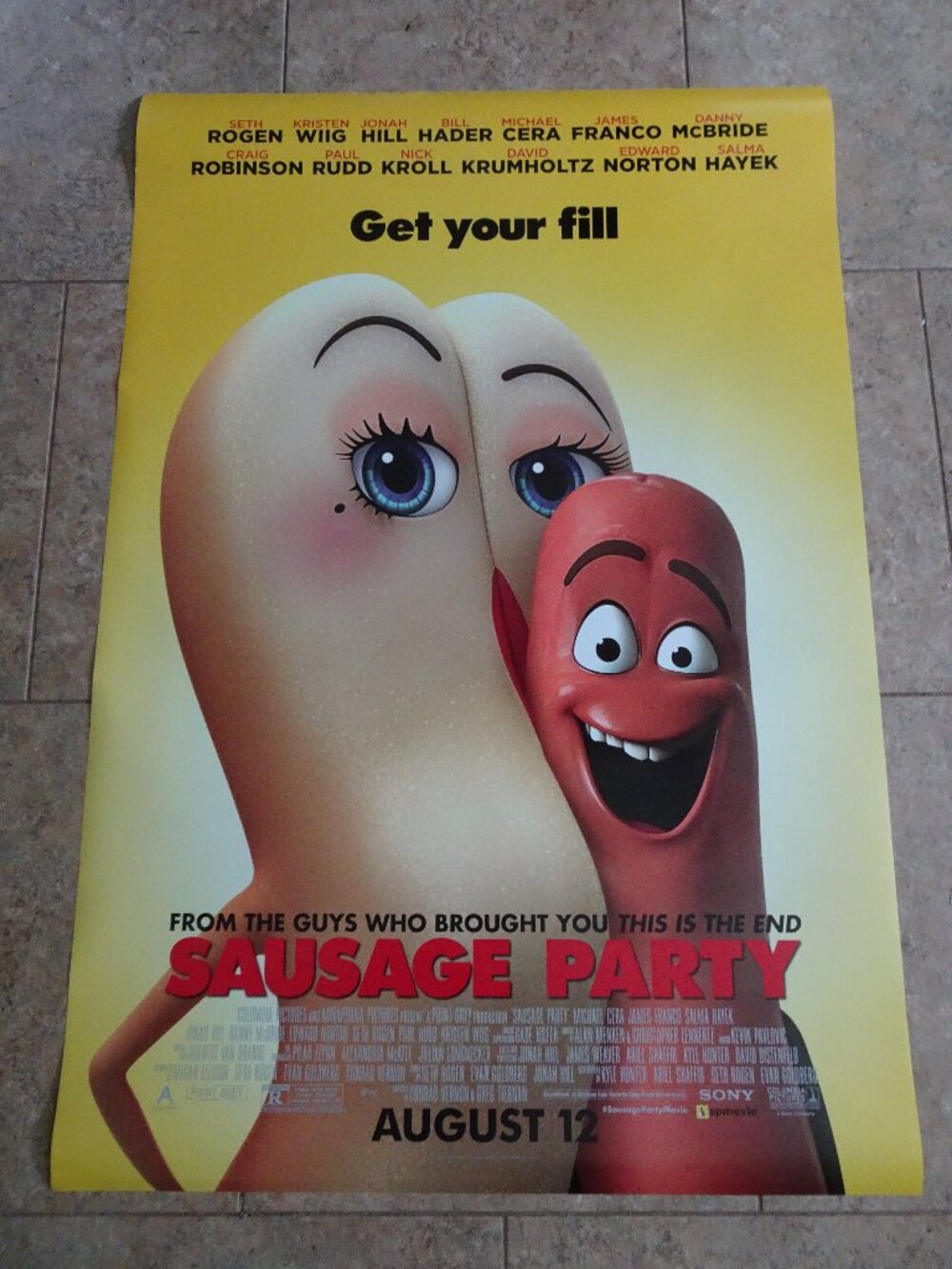 Sausage Party - Movie Poster with Seth Rogan as Frank & Jonah Hill as Carl